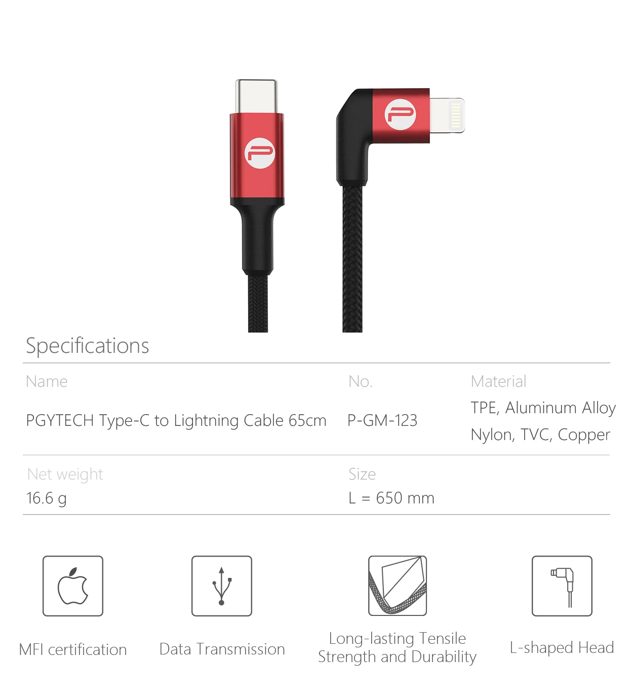 Для PGYTECH type-C/кабель для зарядки и передачи данных 65 см Линия для DJI OSMO ACTION/OSMO POCKET для управления съемкой с большим экраном