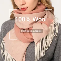 100% шерсть шарфы для женщин для зимний теплый шарф шерсть Элитный бренд 2018 шали и Обертывания Дамы сплошной теплый шарф пашмины