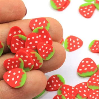 

20g/set DIY Slime Strawberry Soft Pottery Addition Soft Fimo Slices StrawberrySlime Fluffy Lizun Mobile Slime Accessories Gift