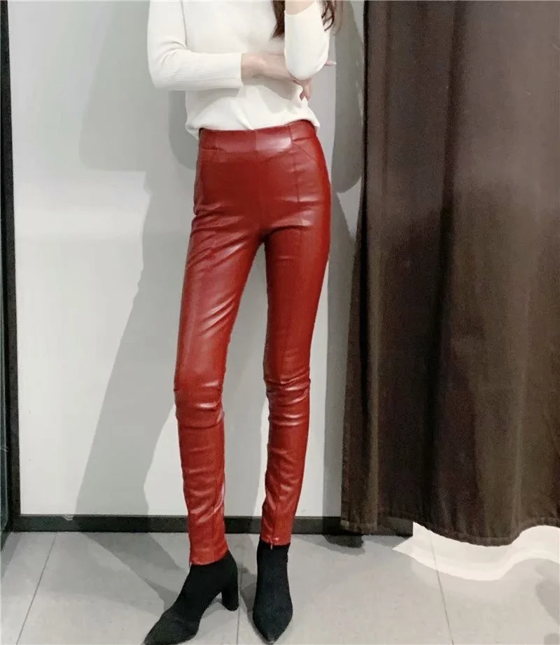 Stylish Faux Leather Pants for Women