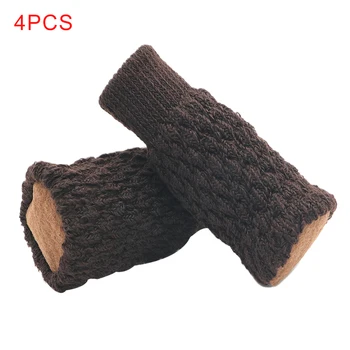

4pcs Noise Reduction Furniture Cover Anti Scratch Elastic Thickened Home Decor Non Slip Knitted Floor Protector Chair Leg Socks