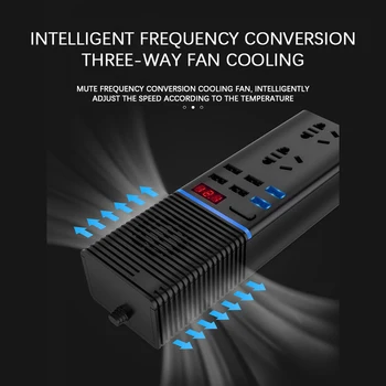 

Car Power Inverter DC 12V/24V To AC 220V Household Power Converter Multi-function Car Socket Fast Charging Charger Separator