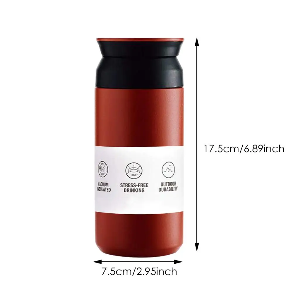 High Quality 350ml Double Wall Stainless Steel Vacuum Flasks Thickened Thermo Cup Coffee Tea Milk Travel Mug Thermol Bottle