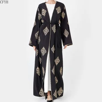 

Open Abaya Kimono Muslim Hijab Dress Kaftan Dubai Abayas for Women Caftan Turkish Islamic Robe Femme Moslim Jurk Prayer Clothes