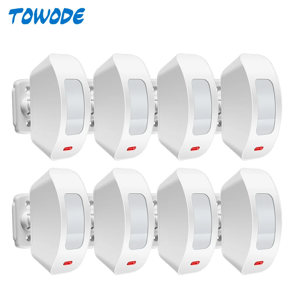 

Towode 8Pcs P817 Wireless PIR Curtain Window Motion Sensor for KERUI Alarm System G19 G18 8218G W2 Home Alarm Security