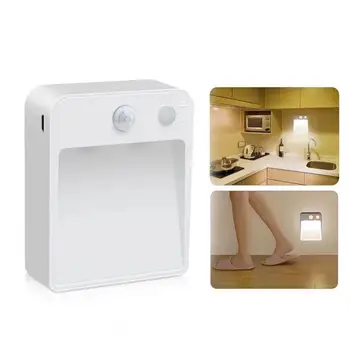 

Wireless Smart Under Cabinet Light PIR Motion Sensor Lamp LED Puck Night Light For Warbrobe Closet Stair Bedroom Kitchen