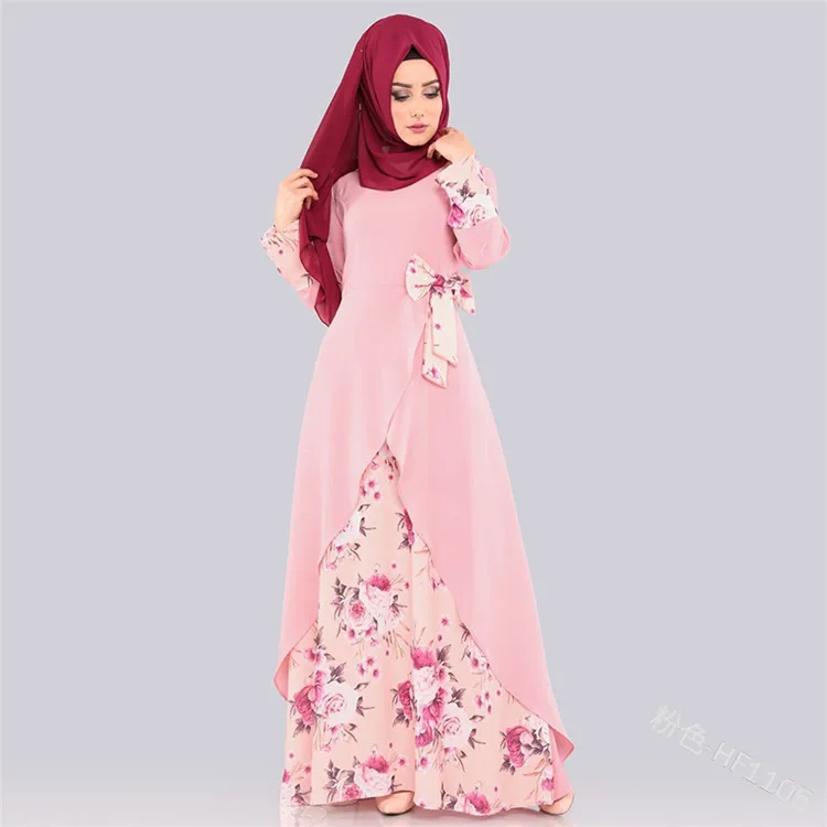 Элегантный Модный Стиль мусульманские женщины плюс размер длинные abaya s-xxl