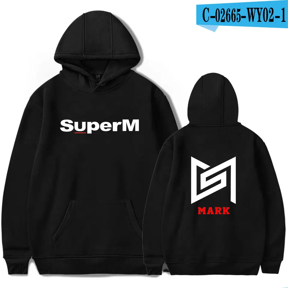 Новинка SuperM толстовка модная Дамская Мужская Толстовка Красная удобная куртка Осень Зима Мальчики и девочки мода SuperM пуловеры - Цвет: As picture