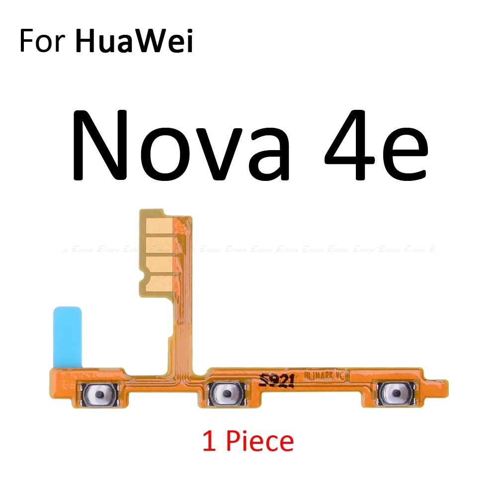 Немой переключатель питания лента-брелок для HuaWei Nova 5i 5 Pro 4e 4 3 3i 3e 2 2S 2i Plus Lite Young ON OFF Кнопка громкости гибкий кабель