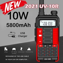 Baofeng – talkie walkie professionnel, 2021 canaux Vhf Uhf, double bande, deux voies, Cb Ham Radio UV10R amélioré, 128 