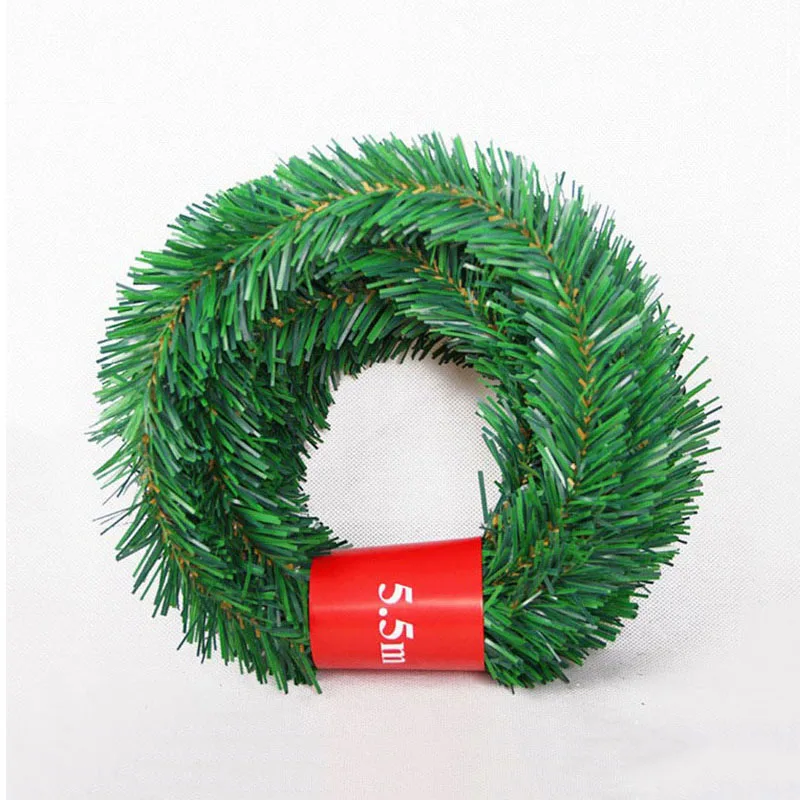 1 шт. четыре цвета 5,5 м сосновая Рождественская гирлянда декоративная зеленая Рождественская гирлянда искусственная Рождественская елка