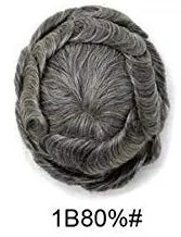 Индийские человеческие волосы EVAGLOSS, тонкие мужские шиньоны, заменяющие мужские волосы t Toupee для мужчин - Парик Цвет: 1B80 #