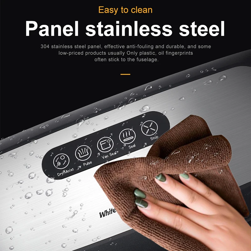 White Dolphin Food Vacuum Sealer Machine 220V 110V For Food Saver With 10PCS Bags Home Electric Vac