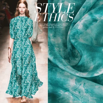 

3 Meter Thin Mulberry Scarf Beach Dress Beautiful Green Natural Silk Fabric