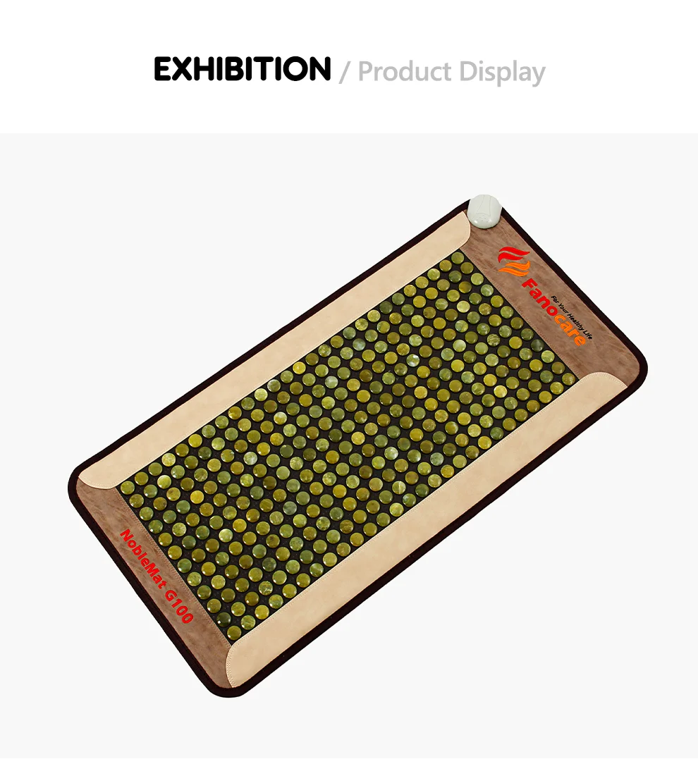 Fanocare Far Infrared Pain Relief Healing Mattress Tourmaline Stones Mat Massage Heating  Natural Jade Heating Pad Mattress