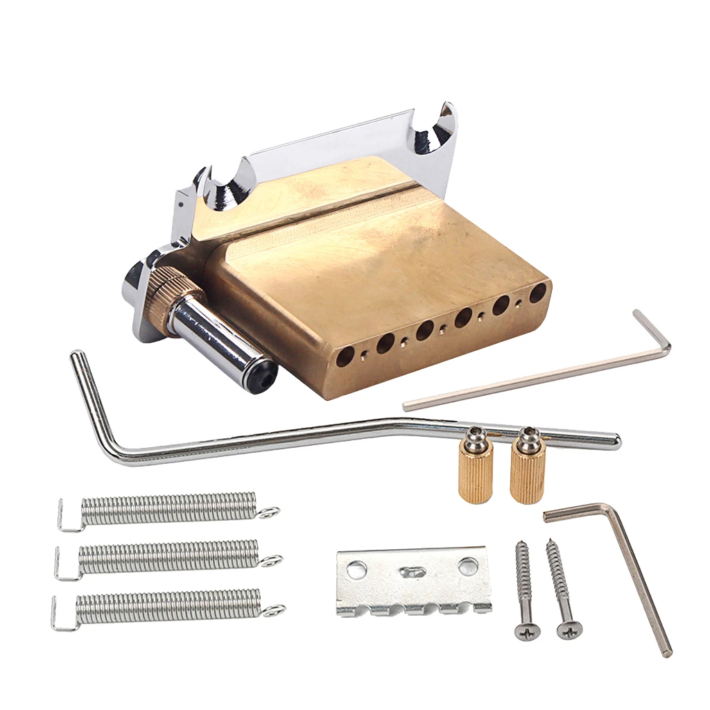 

Musiclily Guitar Tremolo Bridge Set Stringed Instruments for ST Electric Guitar Replacement Gold