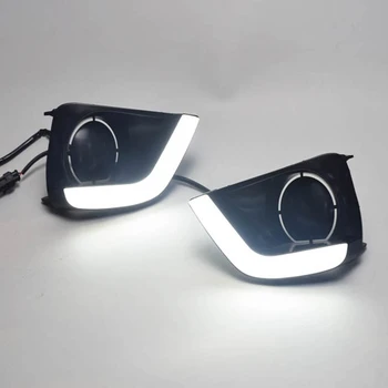 

Waterproof LED DRL Daytime Running Light for Toyota Vios 2014-2016 Fog Lamp Cover with Turn Signal Light