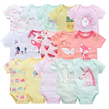 

2022 5Pcs Summer New Baby Girl Bodysuits Set Cute Cartoon Newborn Baby Boy Jumpsuit Overall Infant Girl Roupa Bebe De Coverall