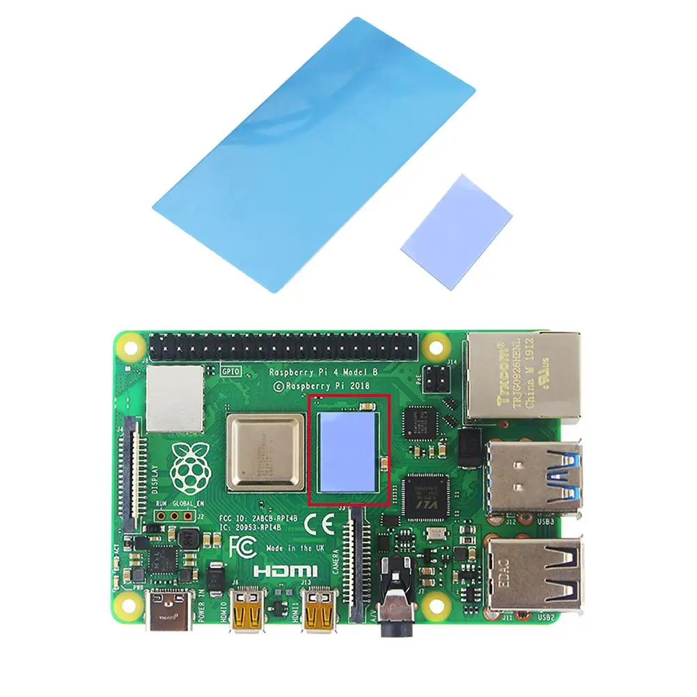 5 в двойной вентилятор охлаждения для Raspberry Pi 3 B+ 4 поколения радиатор с термальный клей с 2 радиаторами