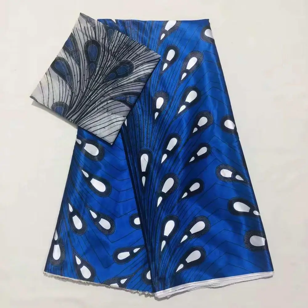 Новое поступление атласные шелковые ткани модные вощенные африканские узор модельные туфли в африканском стиле в комплекте с воск принты шелковой ткани для вечерние платья