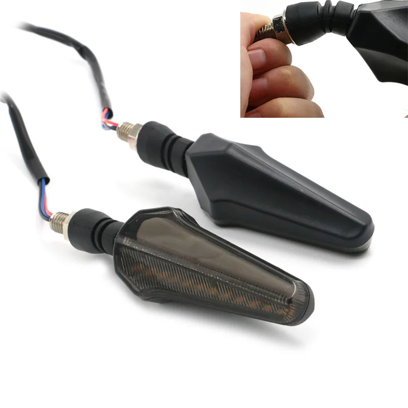 

2 piece Universal Motorcycle LED Flexible Turn Signal Indicator Light for Honda Harley Yamha Hayabusa Suzuki BMW Brake Lights