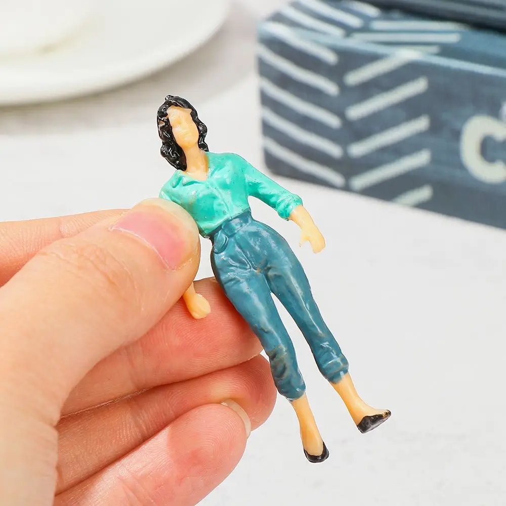 10Pcs 1:25/Maßstab 1:30 Modell Gebäude Passagiere DIY Charakter Kunststoff Miniatur Menschen Figuren Stehen Menschen Verschiedene Posen – Detail 5