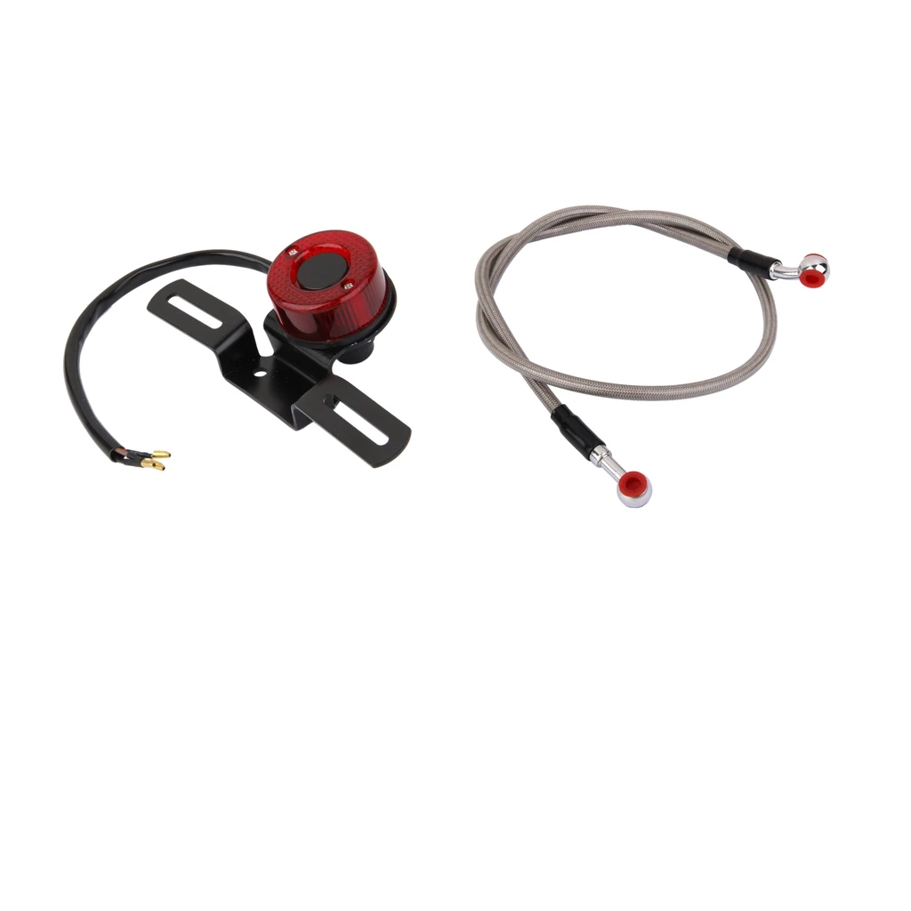 LED Tail Light Stop Lamp with 90cm Brake Cable Fit for Harley Sportster 883 1200 XL