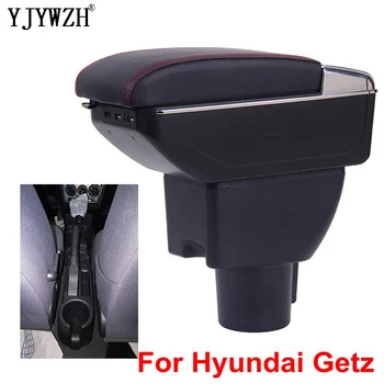 

For Hyundai Getz Armrest box USB Charging Rotatable central Store content Storage box with cup holder ashtray accessories