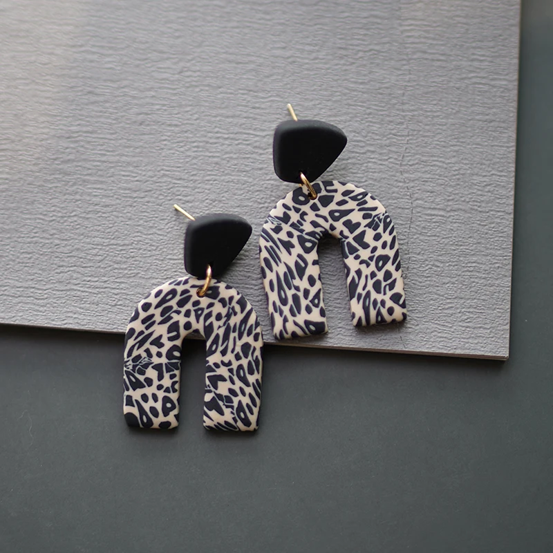 Leopard Pattern Animal Prints Polymer Clay Earring Sets Jewelry Party Gifts