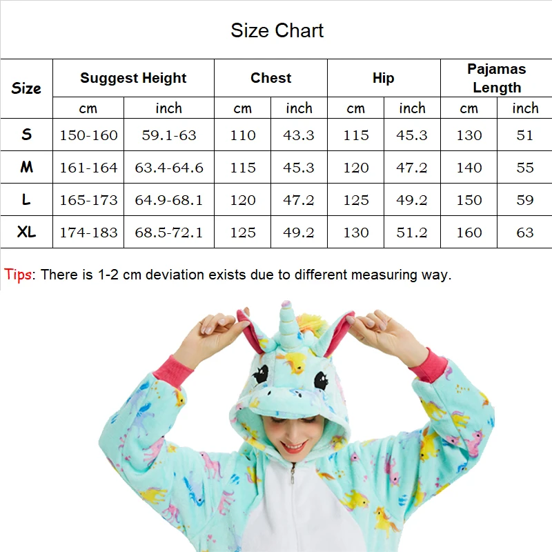 Женские пижамные комплекты с единорогом Kigurumi фланелевые пижам милыми животными