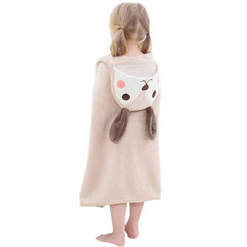 

Water Absorbent Bathrobe Ultra Soft Large Kids Baby Bath Washcloth Cute Beach Animal Shape Spa Blanket Shower Hooded Towel