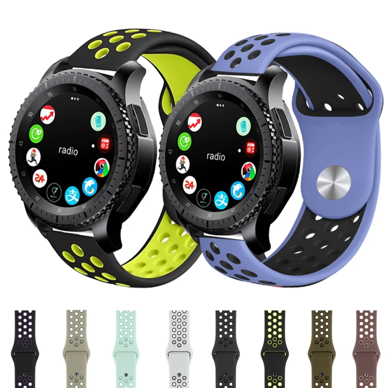 Ремешок для samsung gear S3 S2 sport Frontier Classic galaxy Watch active 42 мм 46 Band huami Amazfit gtr bip 22 мм 20 мм huawei GT 2