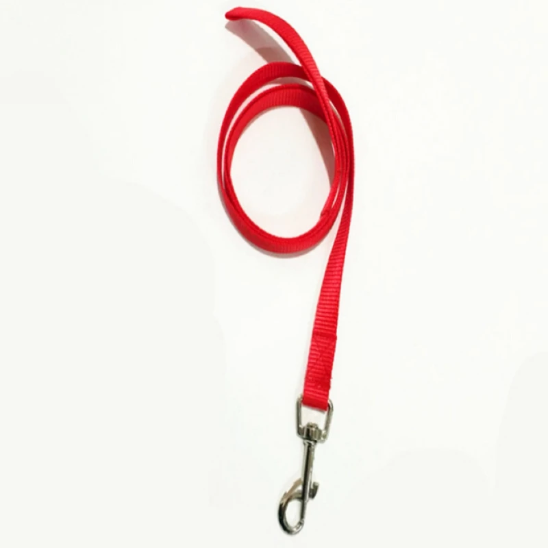 7 Colors Nylon Dog Leash Night Safety Strong Lead Leash Seat Belt with Metal Clip for Pet Puppy Pup Hound Supplies - Цвет: Red