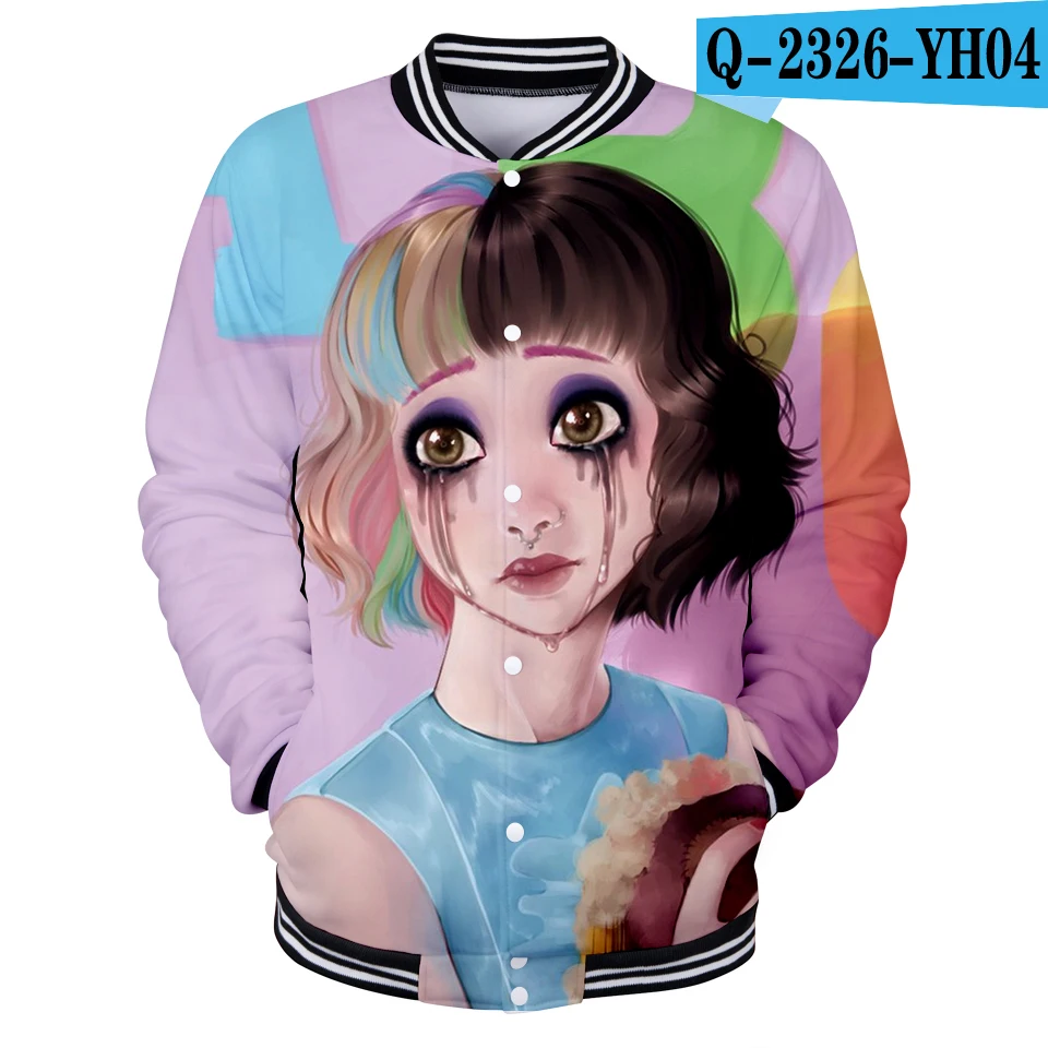Cry Baby Мелани Мартинес унисекс для ролевых игр Удобная бейсбольная куртка модная куртка с длинными рукавами Повседневная - Цвет: Q2326