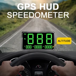 Odomètre GPS 4.5 pouces C80, vitesse, kilométrage, affichage HUD, alarme de vitesse numérique, MPH KMH, affichage de l'altitude, projecteur 3 pouces C60s 