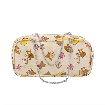 

Cute Cartoon Rilakkuma Bear Tote Handbag Make Up Pouch Cosmetic Bag Beauty Case Travel Organizer Toiletry Bag Coin Purse Wallets