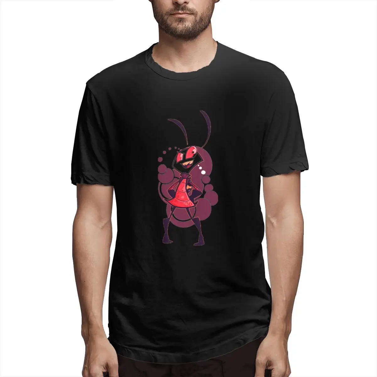 

Off white T shirt Invader Zim By Jaburdles Men's Short Sleeve T-shirt tags1 tshirt Rrinted 100 Percent Cotton