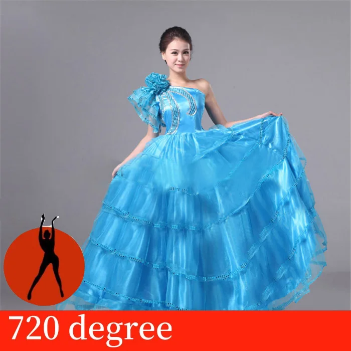style 4 720 Юбка в стиле фламенко классический испанский бой быков женские испанский Танцевальный Костюм цыган фламенко платье для сцены юбки для танца живота SL1458 - Цвет: style 4 720