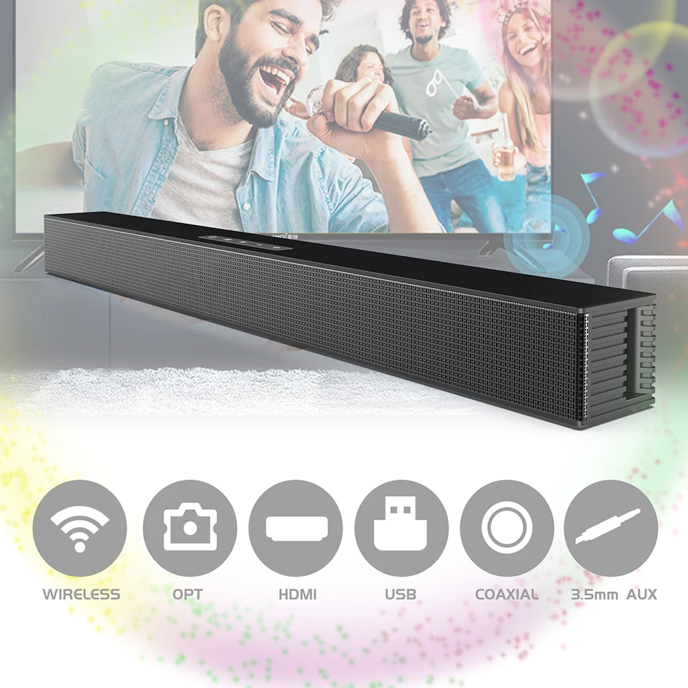 サウンドバー BS-18B ワイヤレスサウンドバー,Bluetoothスピーカー,強力な3D