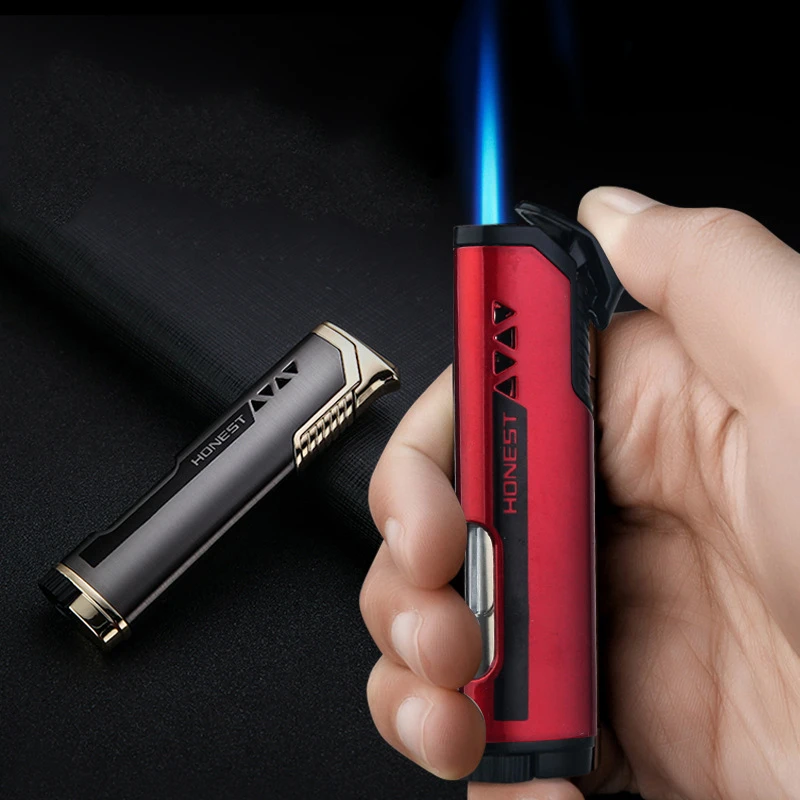 Струйная Зажигалка 2020 ветрозащитная газовая металлическая зажигалка надувная