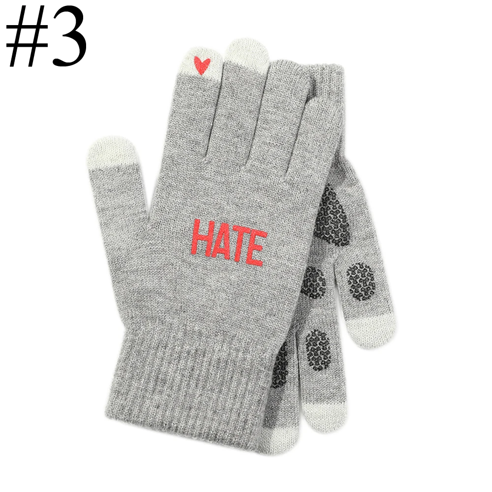L. Mirror 1 пара зимних перчаток вязаная рукавица противоскользящие перчатки для сенсорного экрана шерстяные теплые перчатки для мужчин и мальчиков - Цвет: 3