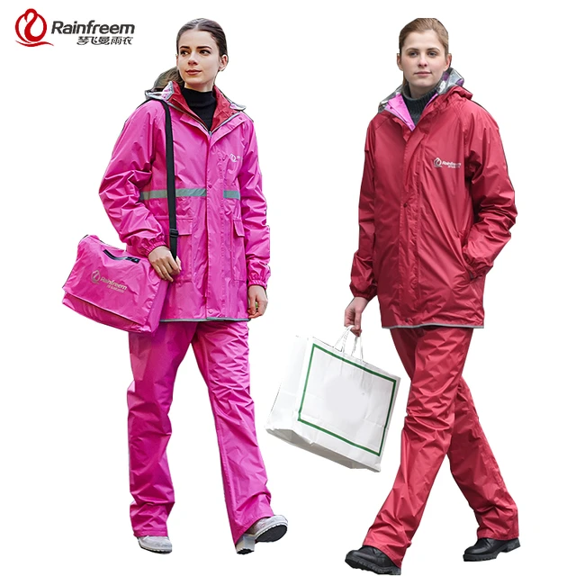 Poncho Impermeable de doble capa para hombre y mujer, chaqueta Impermeable  para montar en el exterior, ropa de lluvia, traje de pantalón - AliExpress