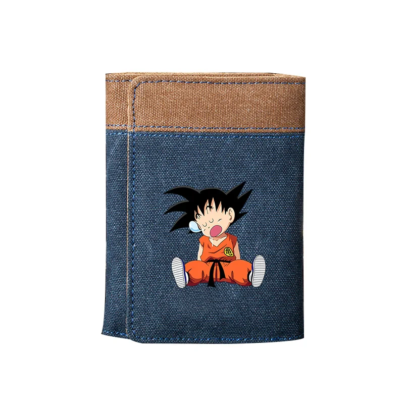 16 Супер короткий кошелек Dragon Ball Аниме Сон Гоку сумка для денег мультфильм ID держатель для карт холст Демин Синий кошелек для монет Kakarotto Carteira - Цвет: 16