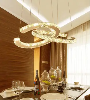 

New Luxury Round Shape Chandeliers Crystal LED Lamp Dimmable Ceiling Fixtures Heart Shape lustre Bedroom Hotel Lights Droplight