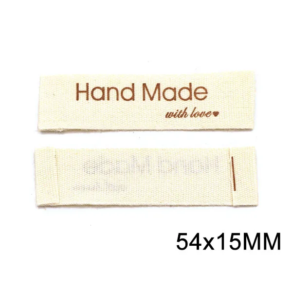50Pcs Hand Made With Love Cloth Tags Handmade Labels For Clothes