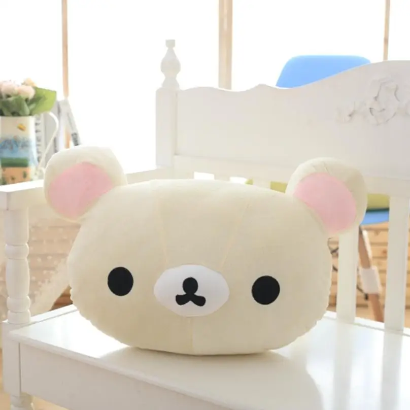30*50 см Новая Большая Коричневая Rilakkuma плюшевая игрушка плюшевая Набивная игрушка «Медведь» кукла подарок на день рождения - Цвет: Белый
