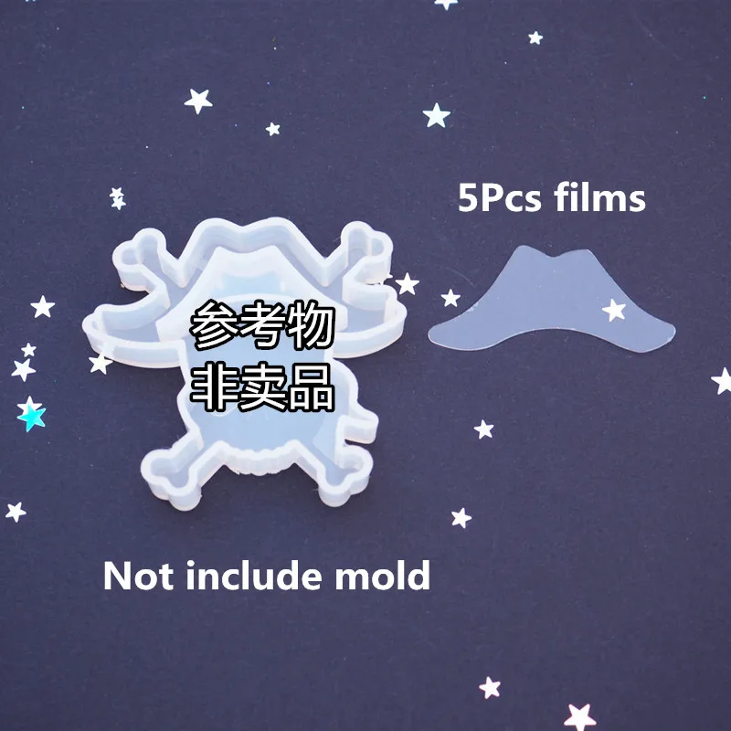 5Pcs films New Shaker Molds Quicksand Dessert Machine Pumpkin Epoxy Resin Molds Silicone Mold Wand Oil Syringe Craft Pendant Tools - Color: 5Pcs films