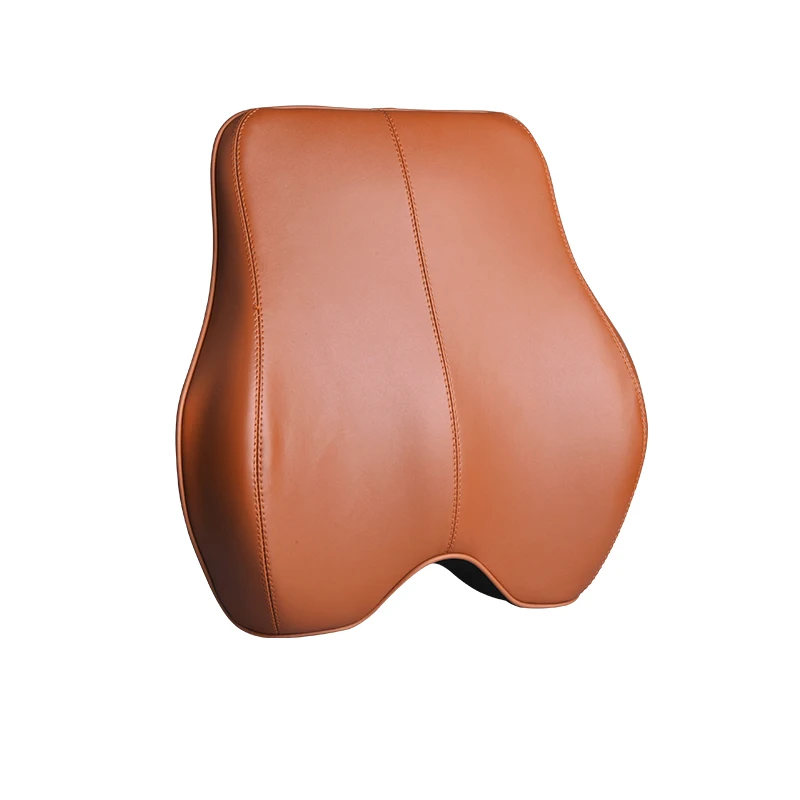 Real Leather Brown Автомобильное сиденье подушка для шеи задняя Подушка подголовник спинка натуральная кожа для Smart 451 453 fortwo forfour универсальные автомобильные аксессуары - Цвет: Real Leather Brown