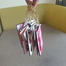 Розовая полоса кредитный держатель для карт кожаный женский чехол для карт ID Органайзер