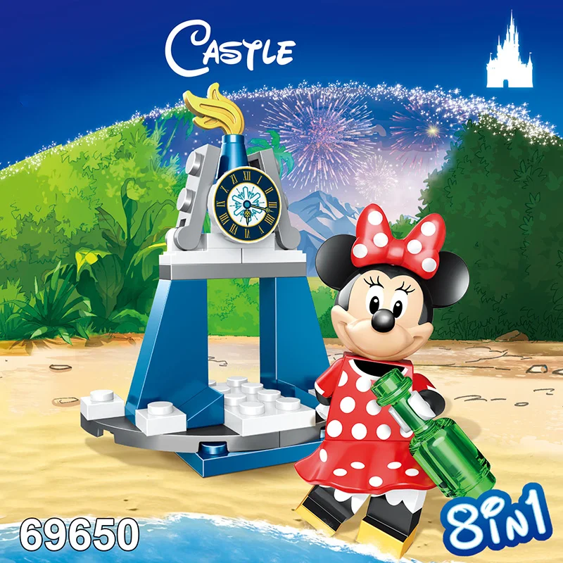 Dream Castle Play Set Mickey Minnie Mice Donald Duck Daisy Mini Toy Figure for kid Building Block Brick Compatible with Lepining